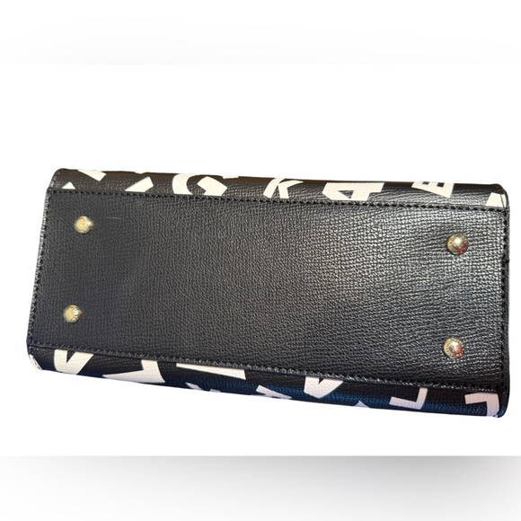 Karl Lagerfeld Paris NWT Multicolored Maybelle Graphic Logo Patch Satchel (P216) - Picture 5 of 14